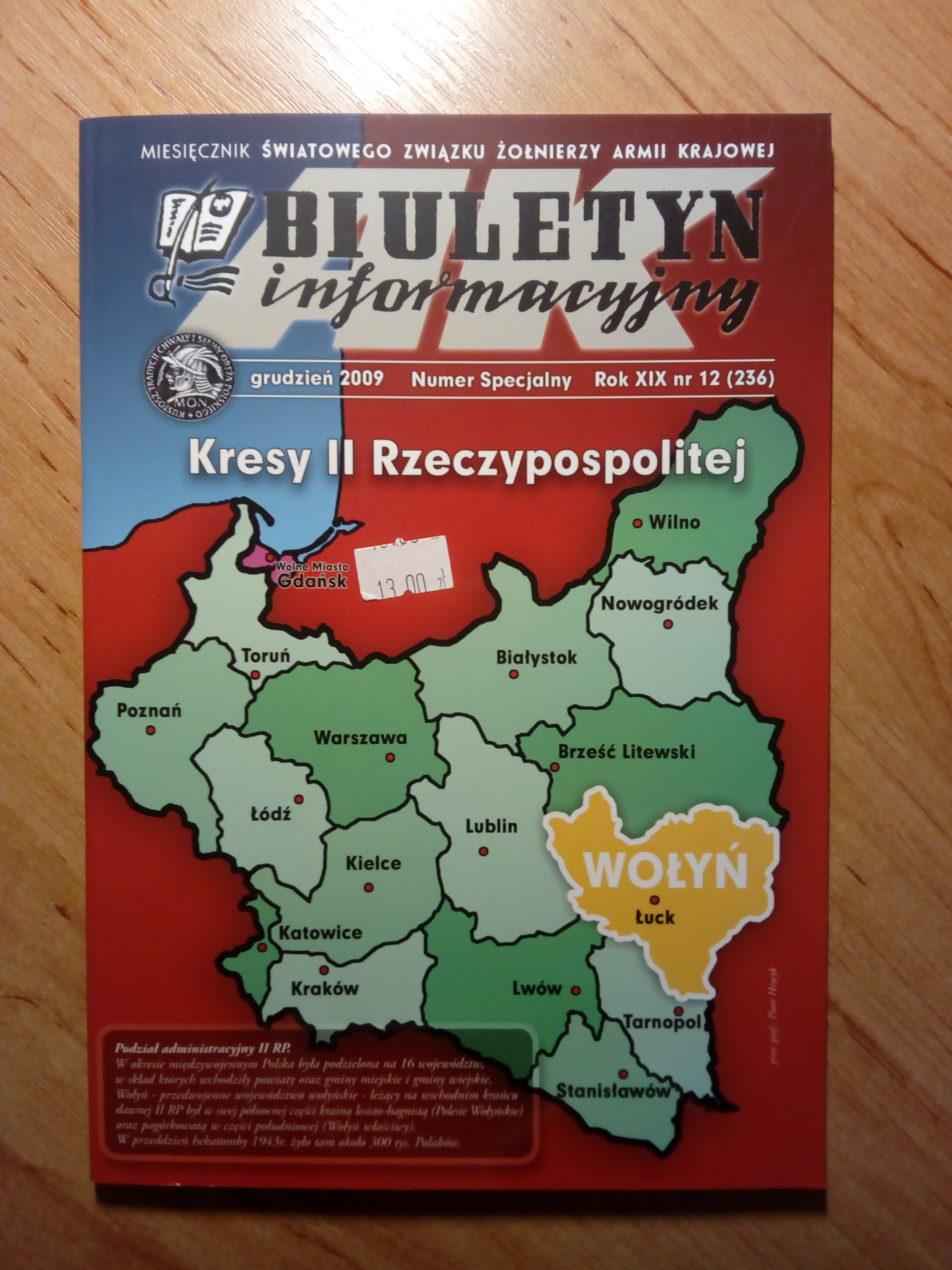 Biuletyn Informacyjny 12/2009 Kresy II Rzeczypospolitej Wołyń (opr.zbiorowe)